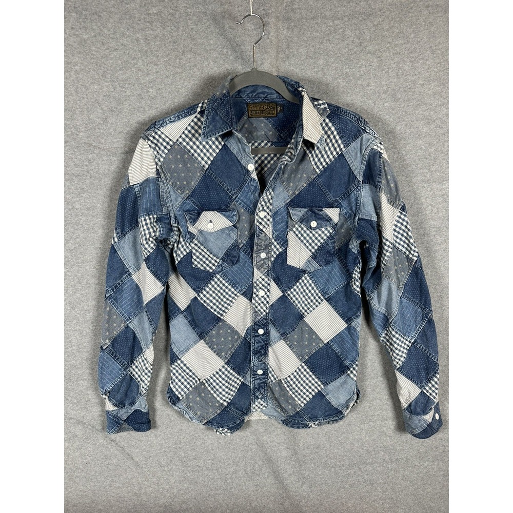 RRL Double RL Ralph Lauren Limited Edition 200 Indigo Patchwork Workshirt Mens S
